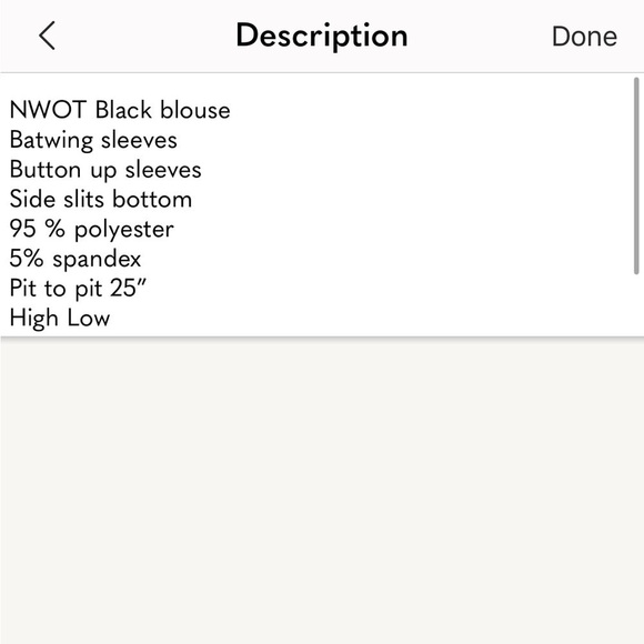 Black V-neck Long Top - Picture 9 of 15